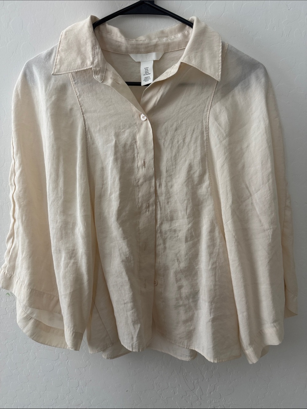 H&M Cream Button-Down Blouse